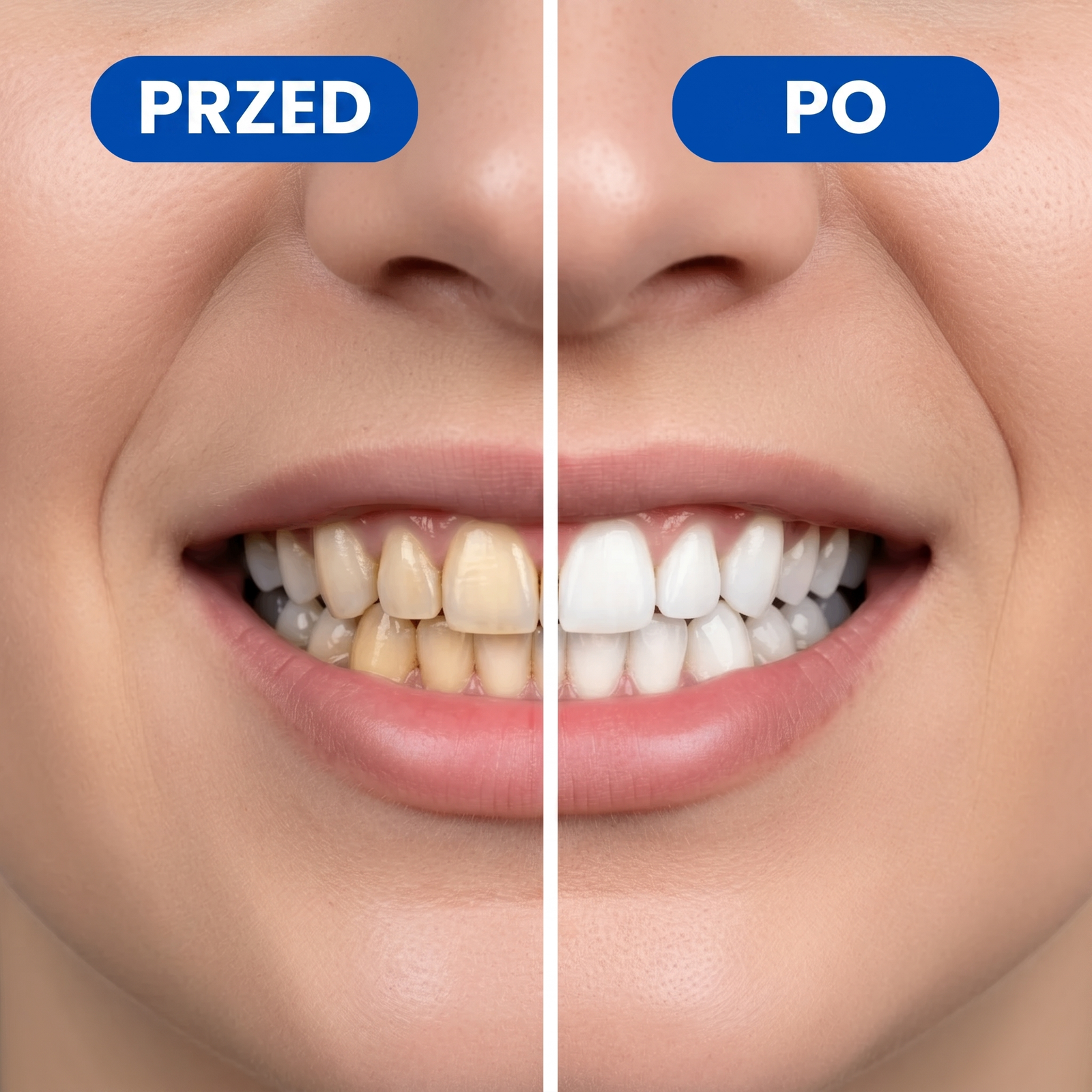 Przed i po wybielaniu Biel Lab