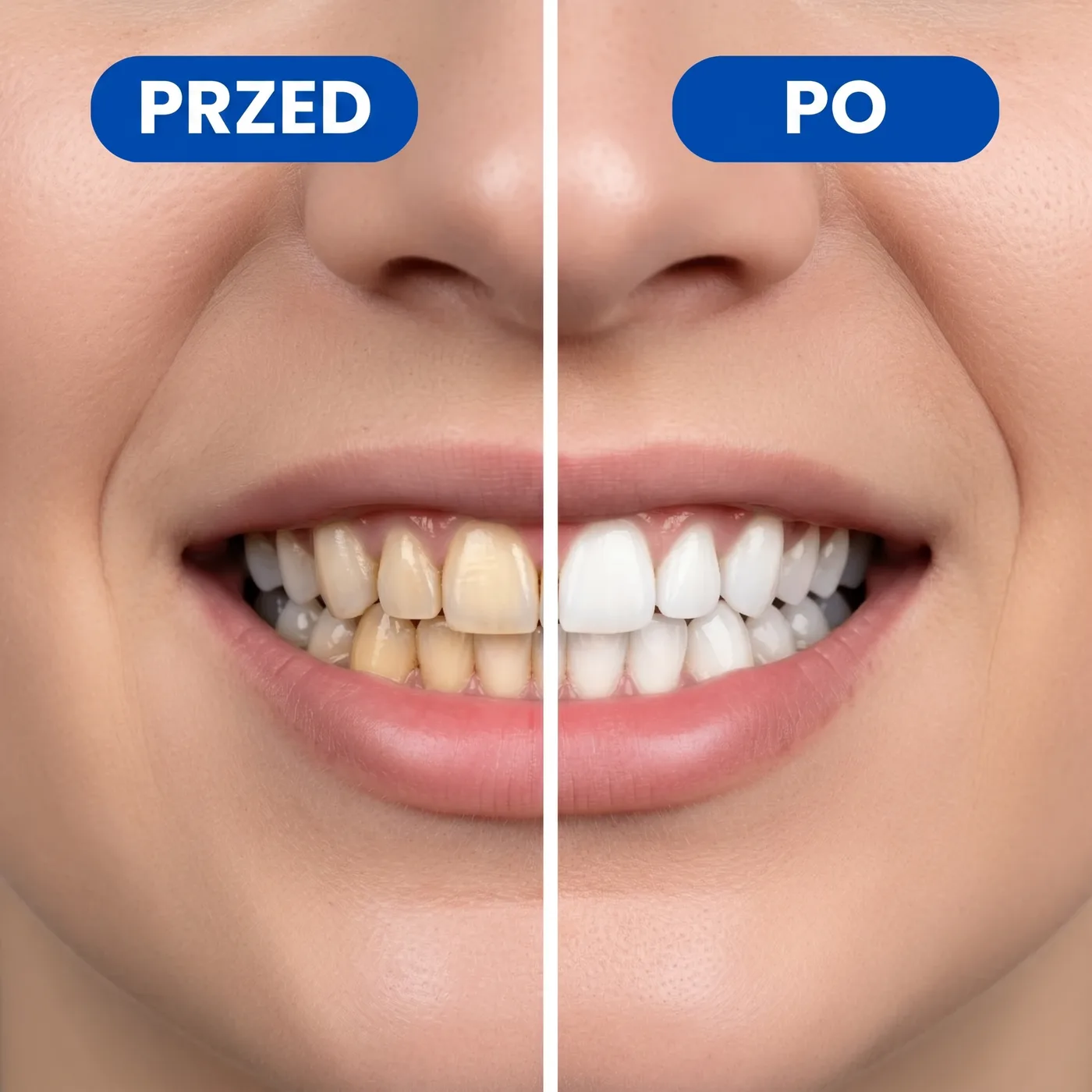 Przed i po wybielaniu Biel Lab